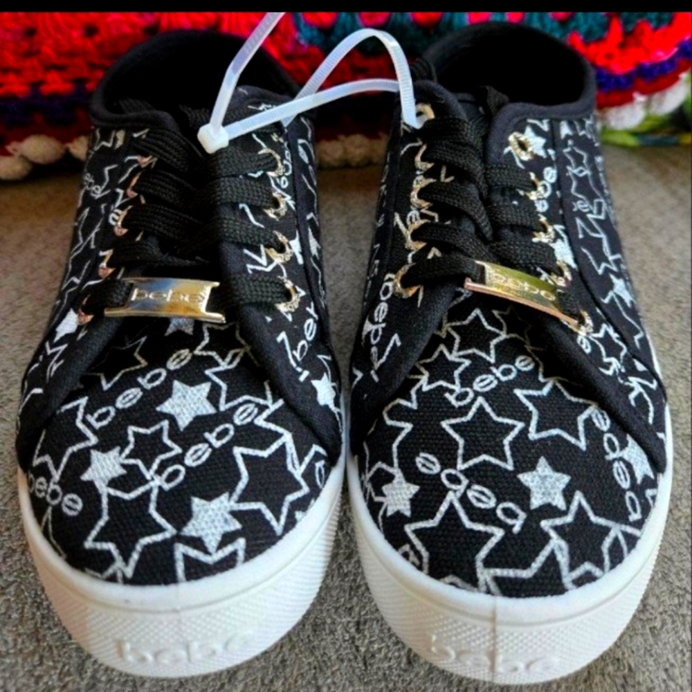 Bebe daney star print sneakers walking shoes